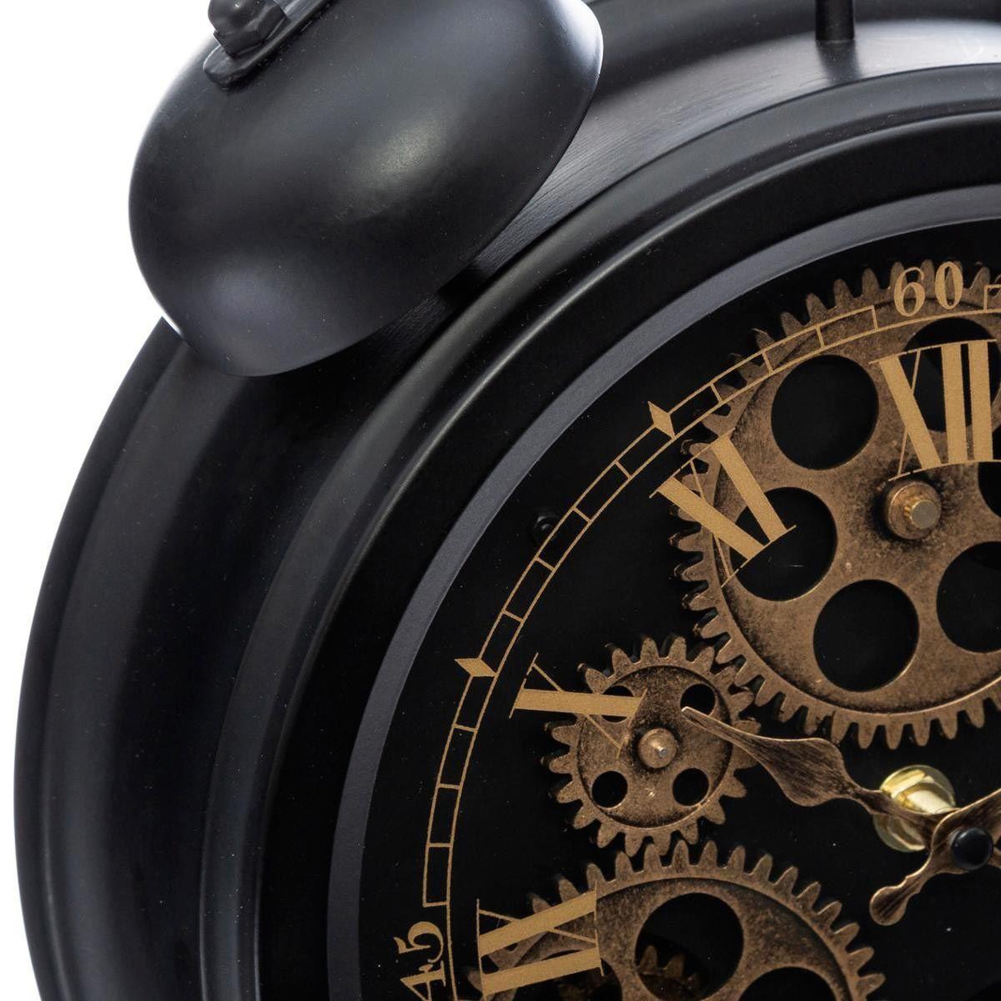 Voir la diapositive 2 : ATMOSPHERA Horloge à poser en métal  janis  33cm noir