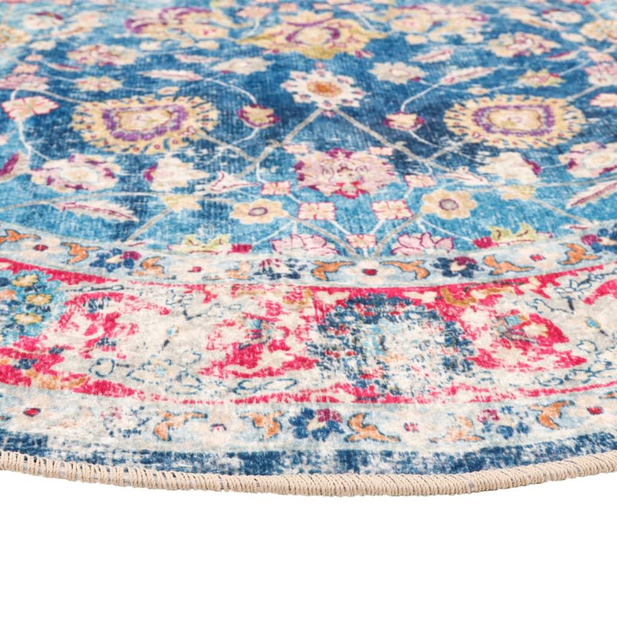 Voir la diapositive 4 : VIDAXL Tapis lavable multicolore Ø 120 cm antiderapant