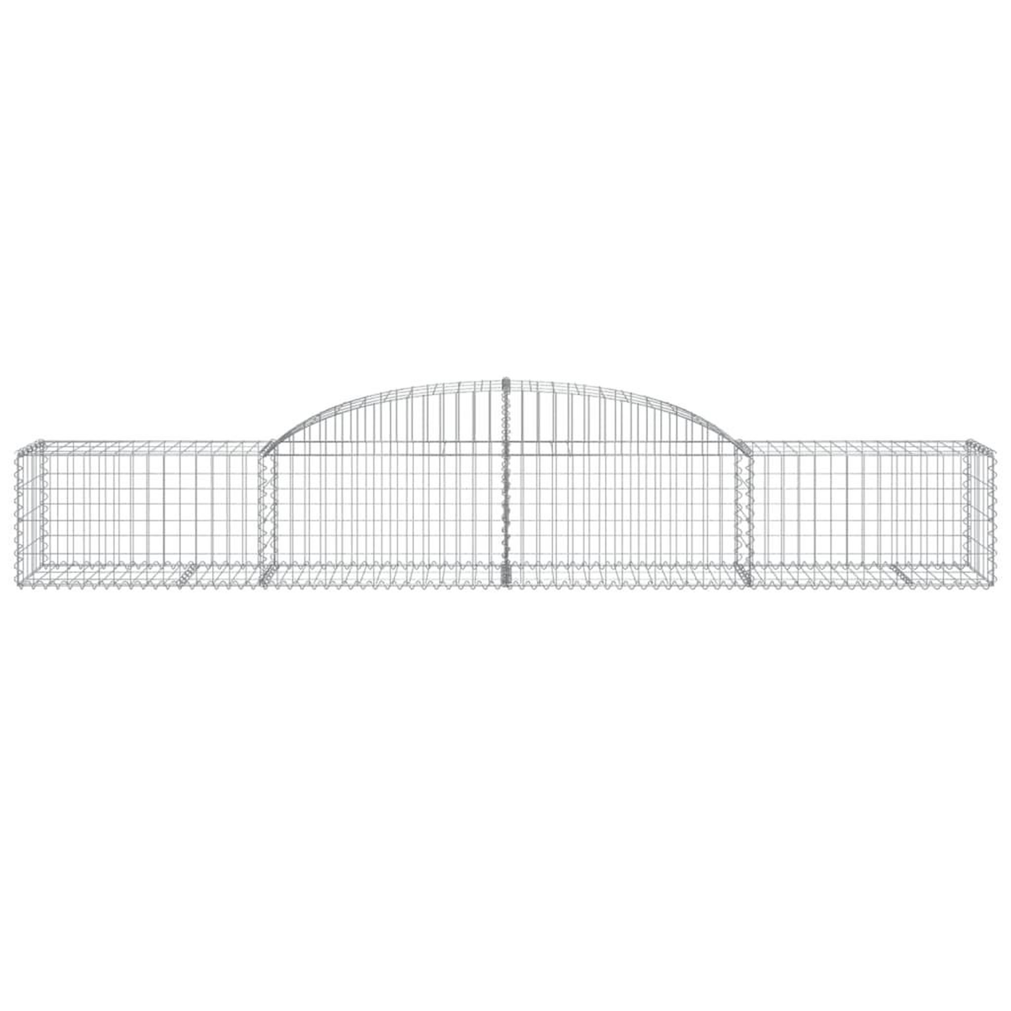 Voir la diapositive 4 : VIDAXL Paniers a gabions arques 17 pcs 300x50x40/60 cm fer galvanise
