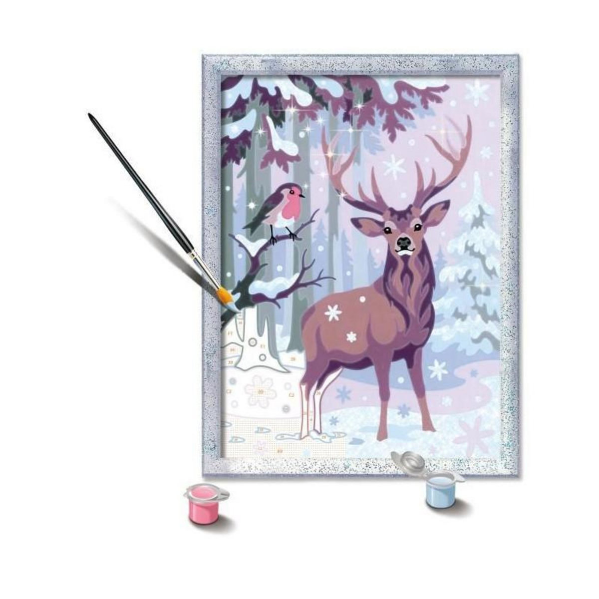 RAVENSBURGER CreArt Kids 18x24cm Cerf romantique, Kit de peinture par numéros Numéro d'Art, Des 9 ans, 25831, Ravensburger