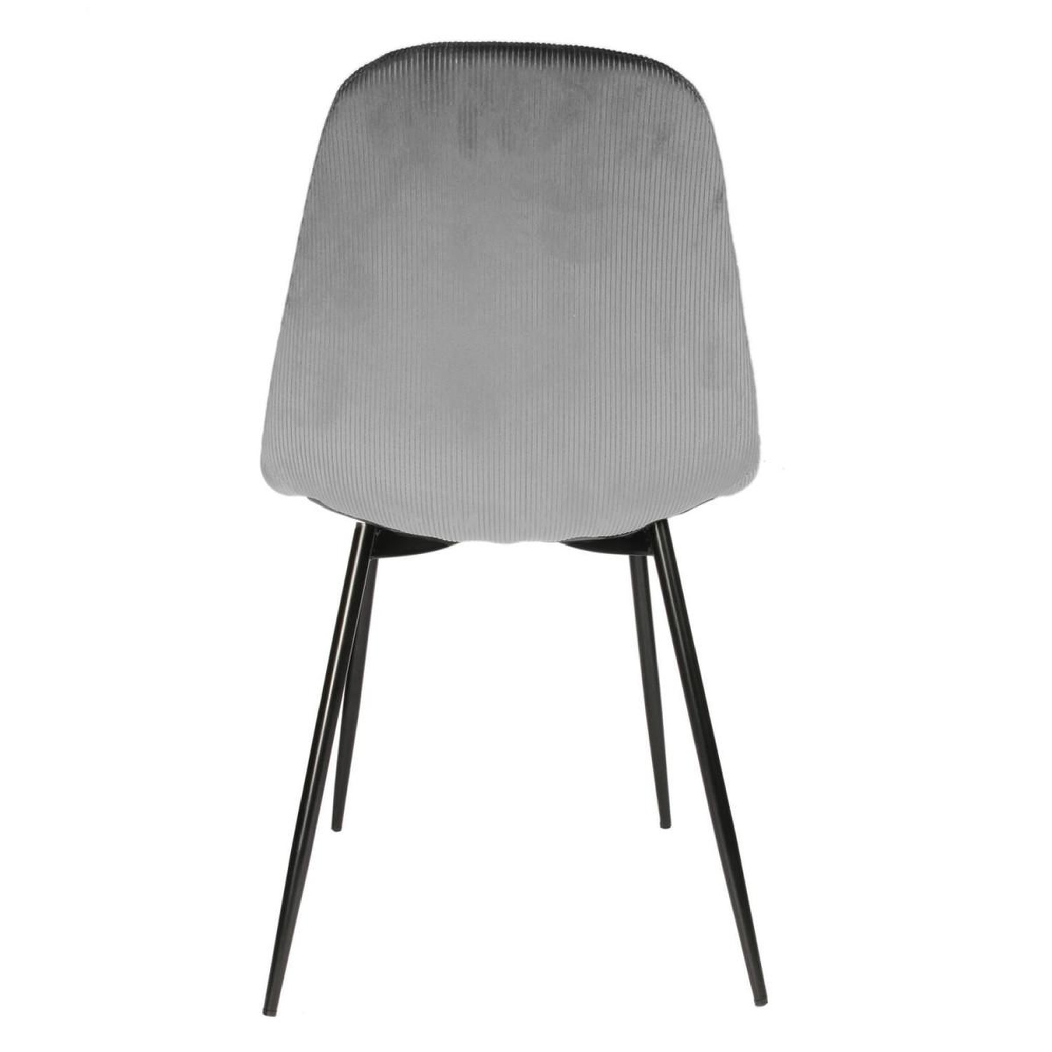 Voir la diapositive 5 : The Home Deco Factory Lot de 4 chaises velours  giulia  85cm gris
