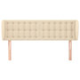 Voir la diapositive 3 : VIDAXL Tete de lit avec oreilles Creme 147x23x78/88 cm Tissu