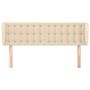 Voir la diapositive 3 : VIDAXL Tete de lit avec oreilles Creme 147x23x78/88 cm Tissu