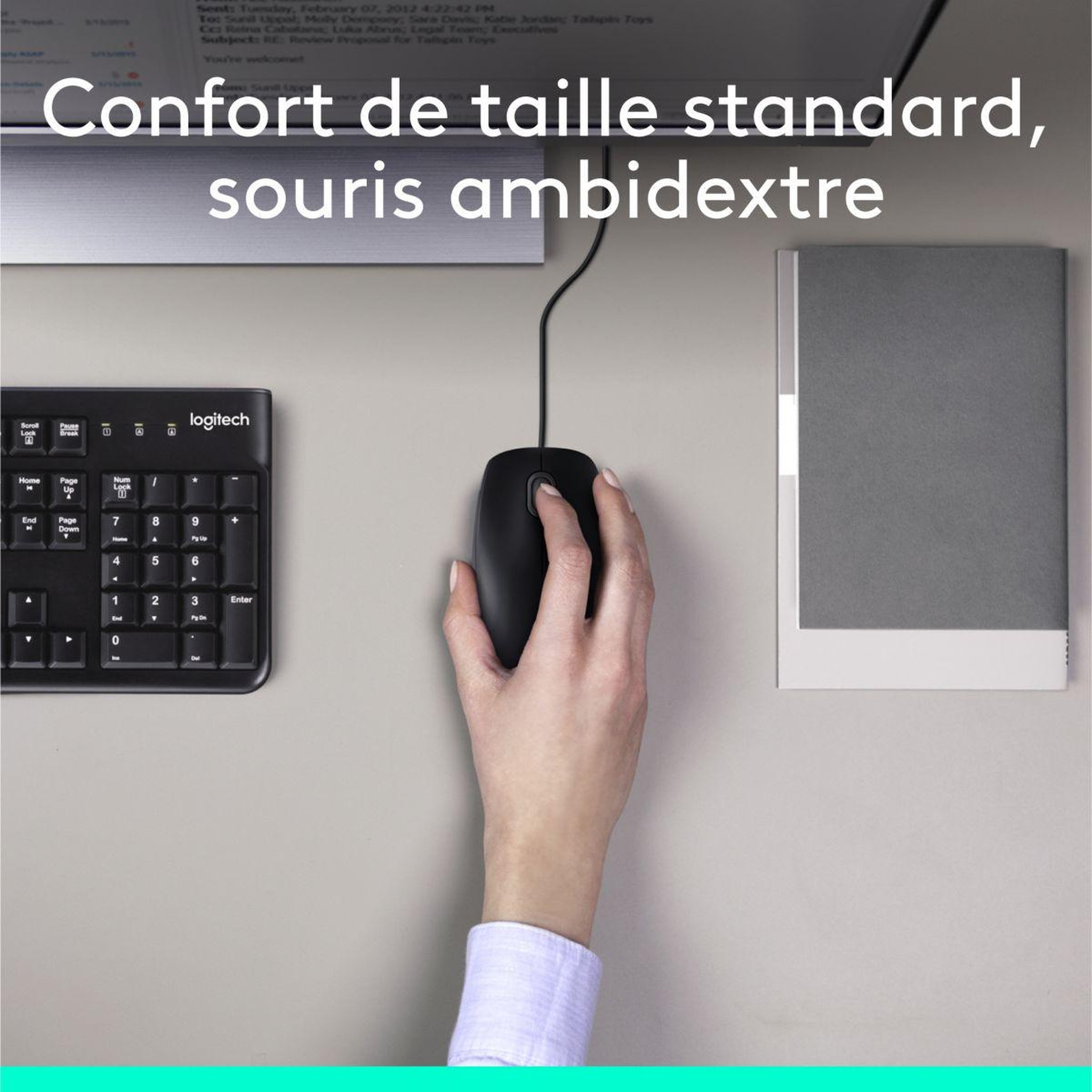 Voir la diapositive 3 : Logitech Clavier + souris mk120