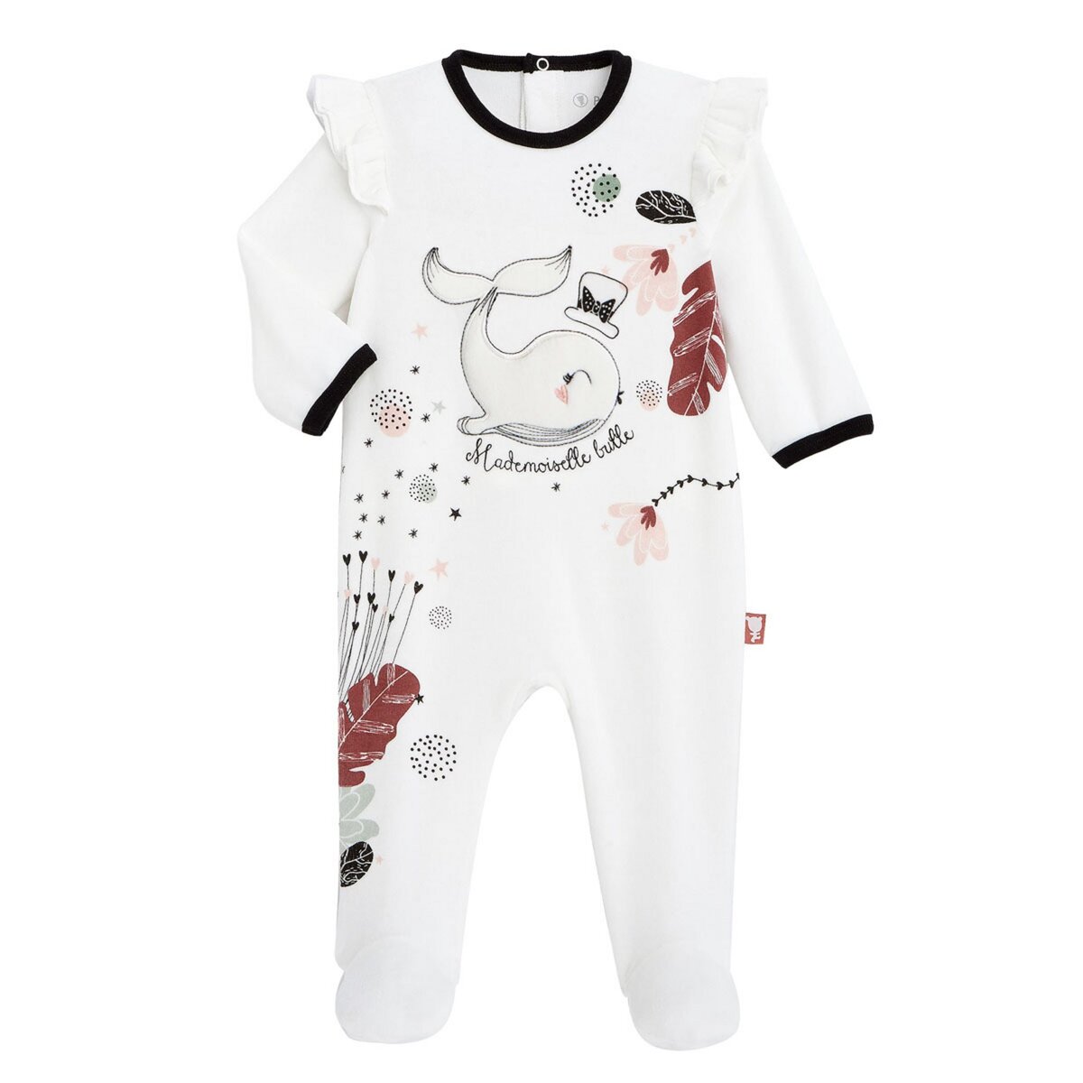 Petit Béguin Pyjama bébé en velours contenant du coton bio Bulle