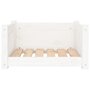 Voir la diapositive 5 : VIDAXL Lit pour chien Blanc 55,5x45,5x28 cm Bois massif de pin