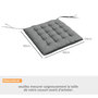 Voir la diapositive 3 : OUTSUNNY Lot de 6 coussins de chaises de jardin avec attaches gris