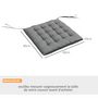 Voir la diapositive 3 : OUTSUNNY Lot de 6 coussins de chaises de jardin avec attaches gris