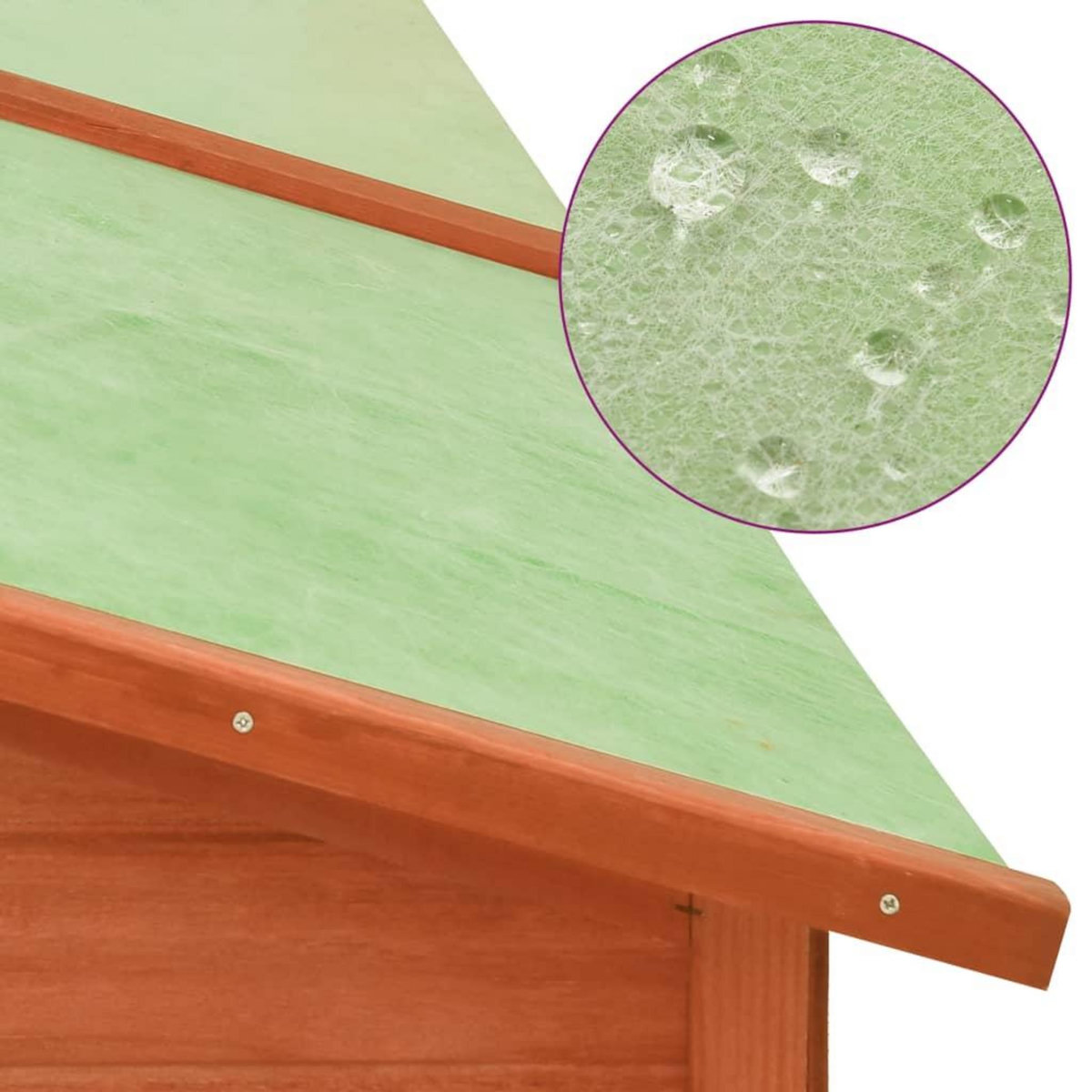 VIDAXL Clapier d'exterieur avec piste Marron Bois de sapin solide