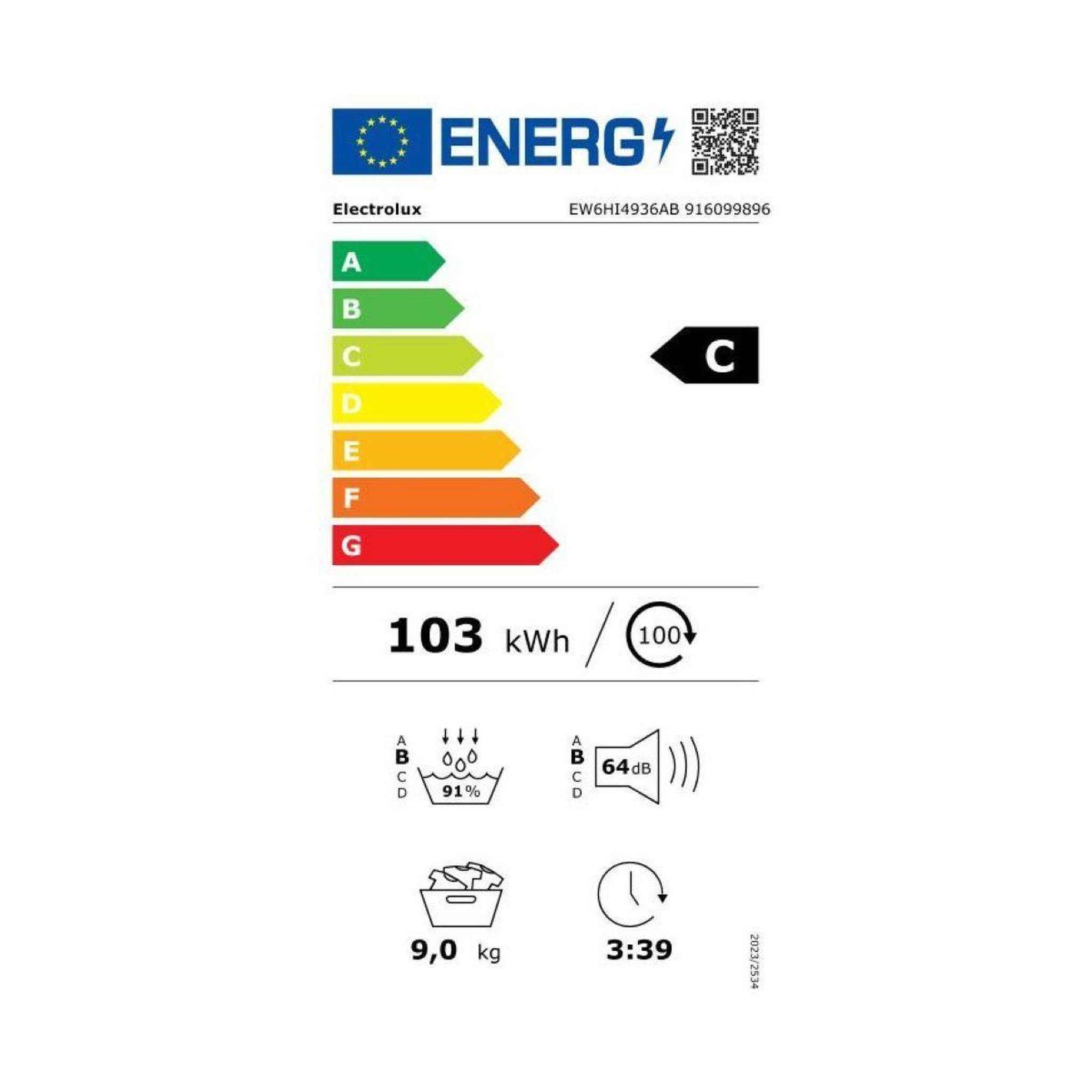 Voir la diapositive 6 : ELECTROLUX Sèche linge pompe à chaleur ew6hi4936ab