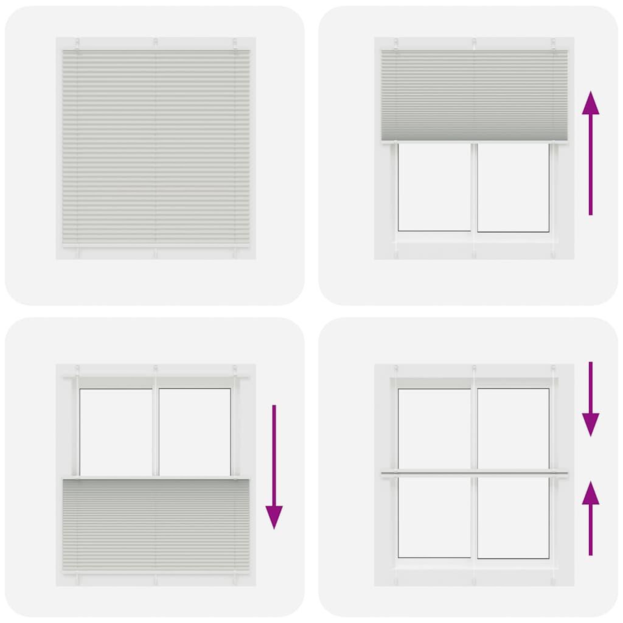 Voir la diapositive 5 : VIDAXL Store plisse gris clair 115x100cm largeur du tissu 114,4cm