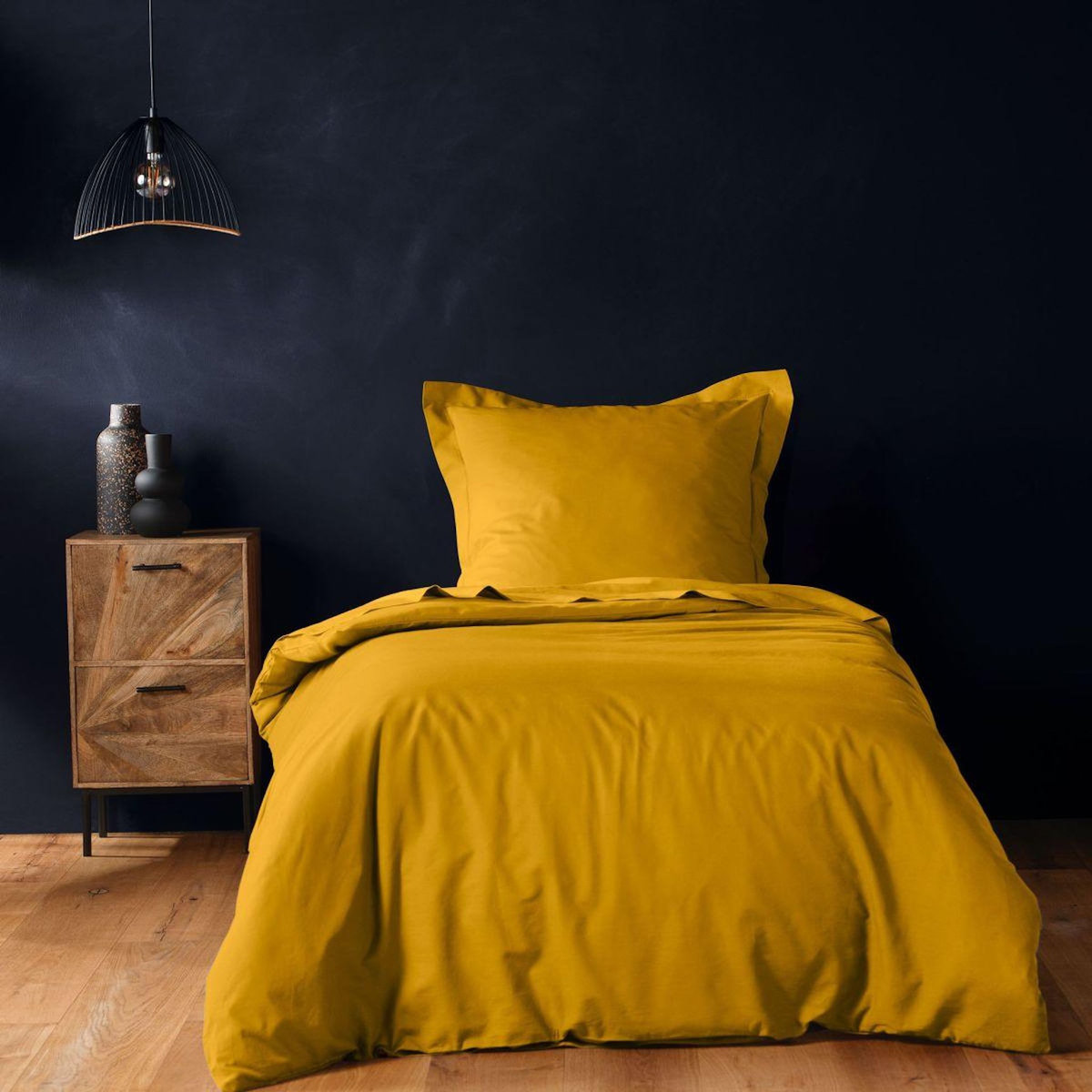 Paris Prix Housse de Couette  Lina  140x200cm Curry