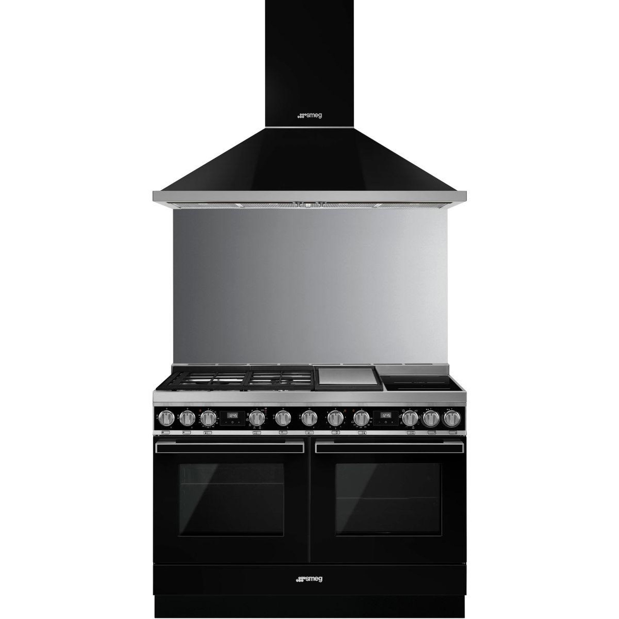 Voir la diapositive 3 : SMEG Piano de cuisson mixte cpf120igmpbl