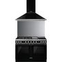 Voir la diapositive 3 : SMEG Piano de cuisson mixte CPF120IGMPBL