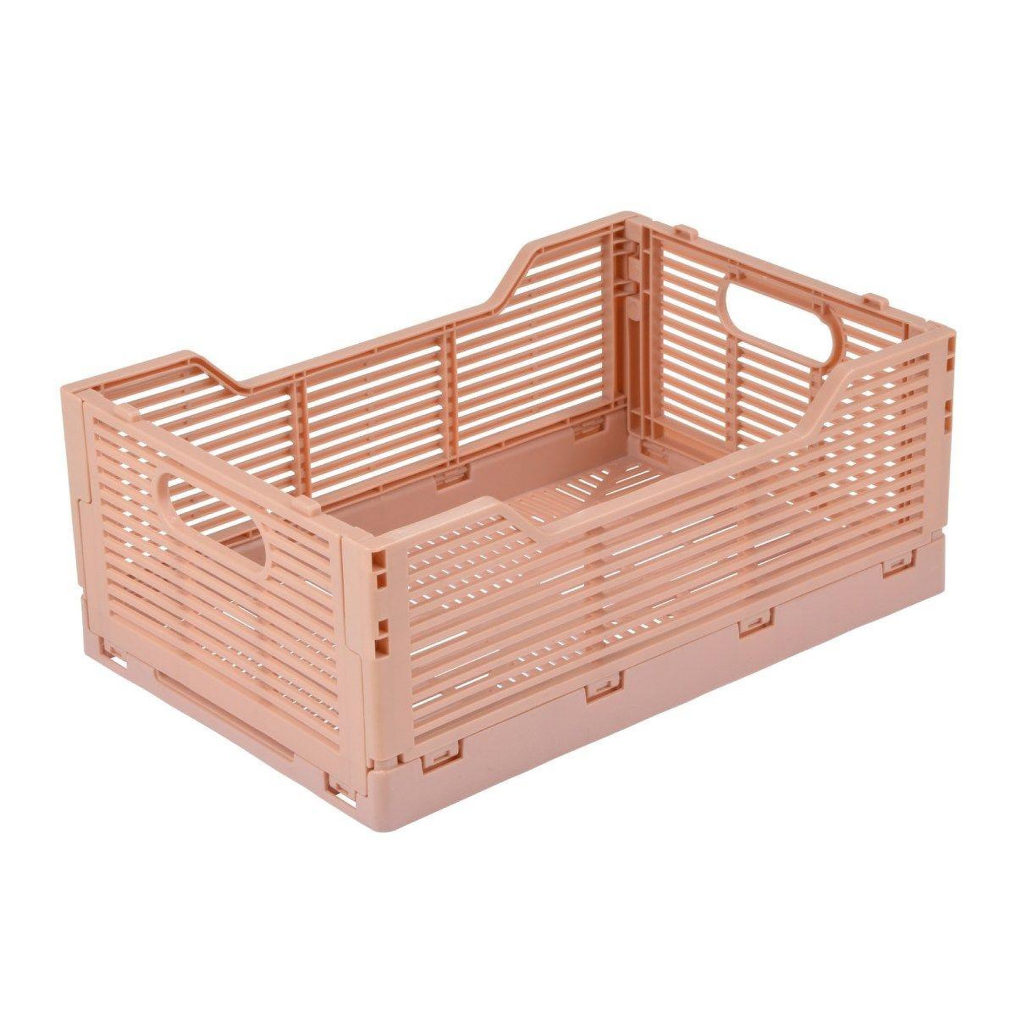 HOMEA Cagette pliable & empilable  emilie  30cm rose