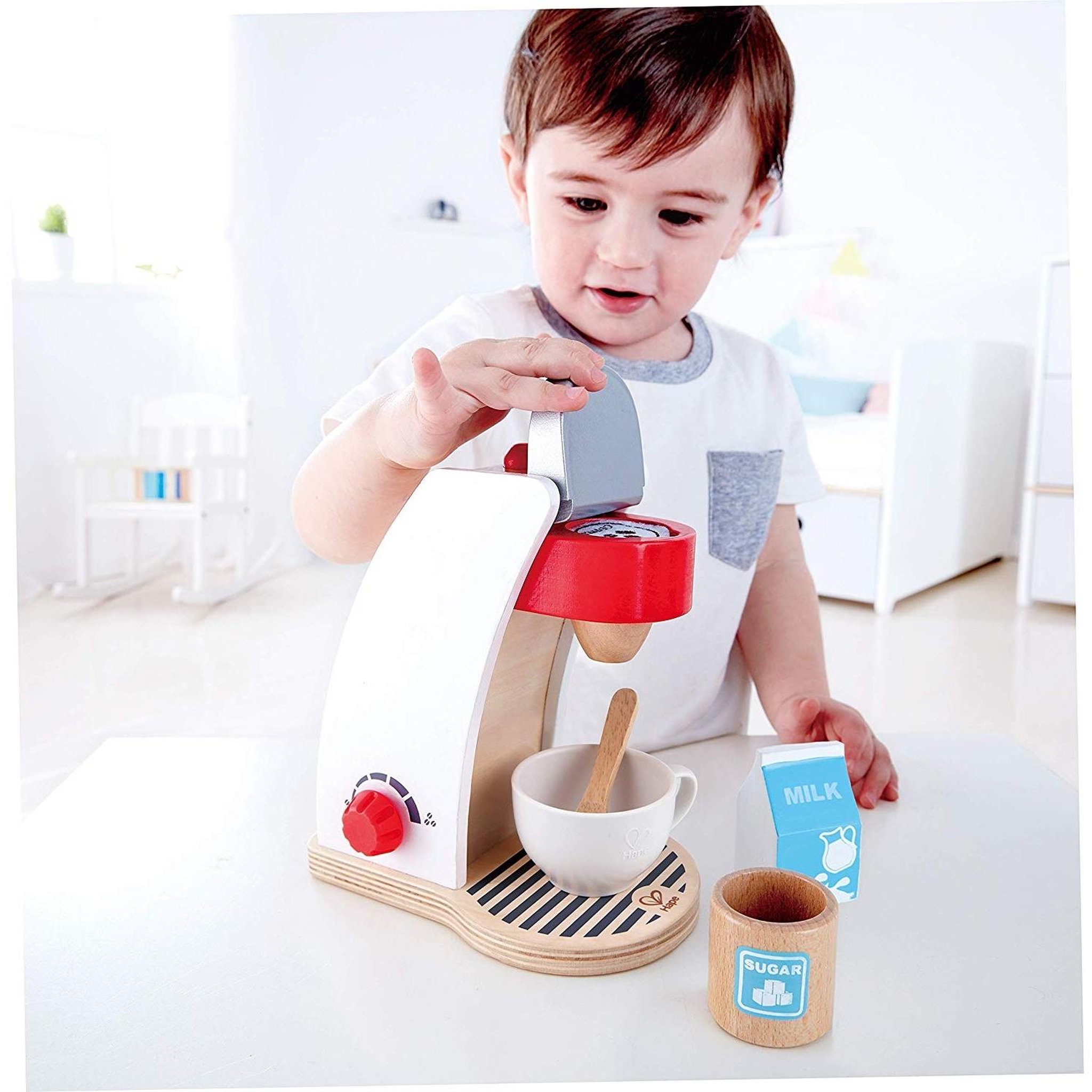 Voir la diapositive 4 : Hape Machine à Café, Jeu d'imitation en bois