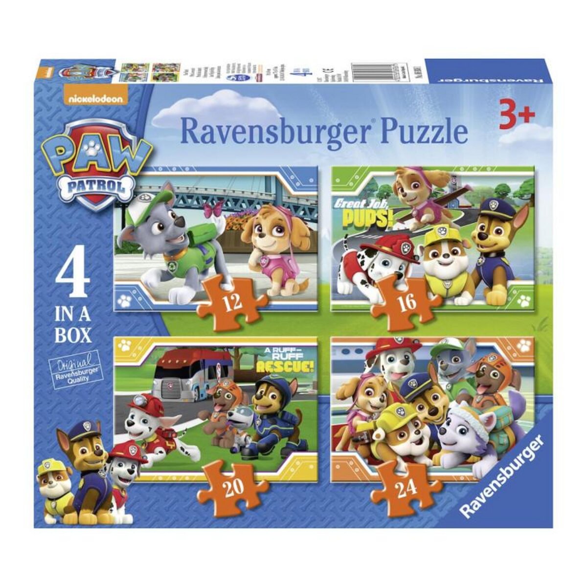RAVENSBURGER RAVENSBURGER Puzzle Paw Patrol - La Pat' Patrouille 4 en 1