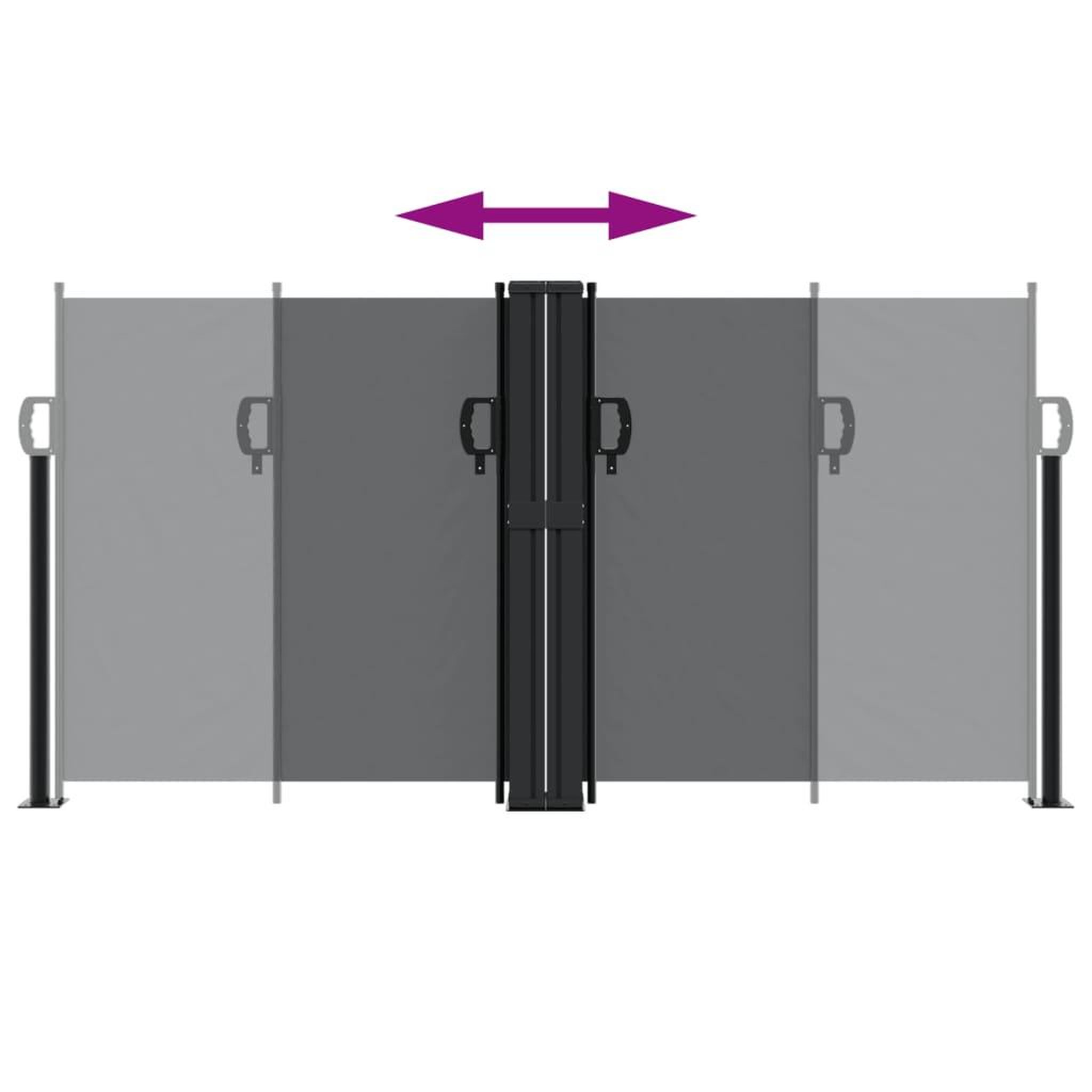 Voir la diapositive 5 : VIDAXL Auvent lateral retractable noir 120x1200 cm