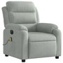Voir la diapositive 4 : VIDAXL Fauteuil inclinable electrique de massage gris clair velours