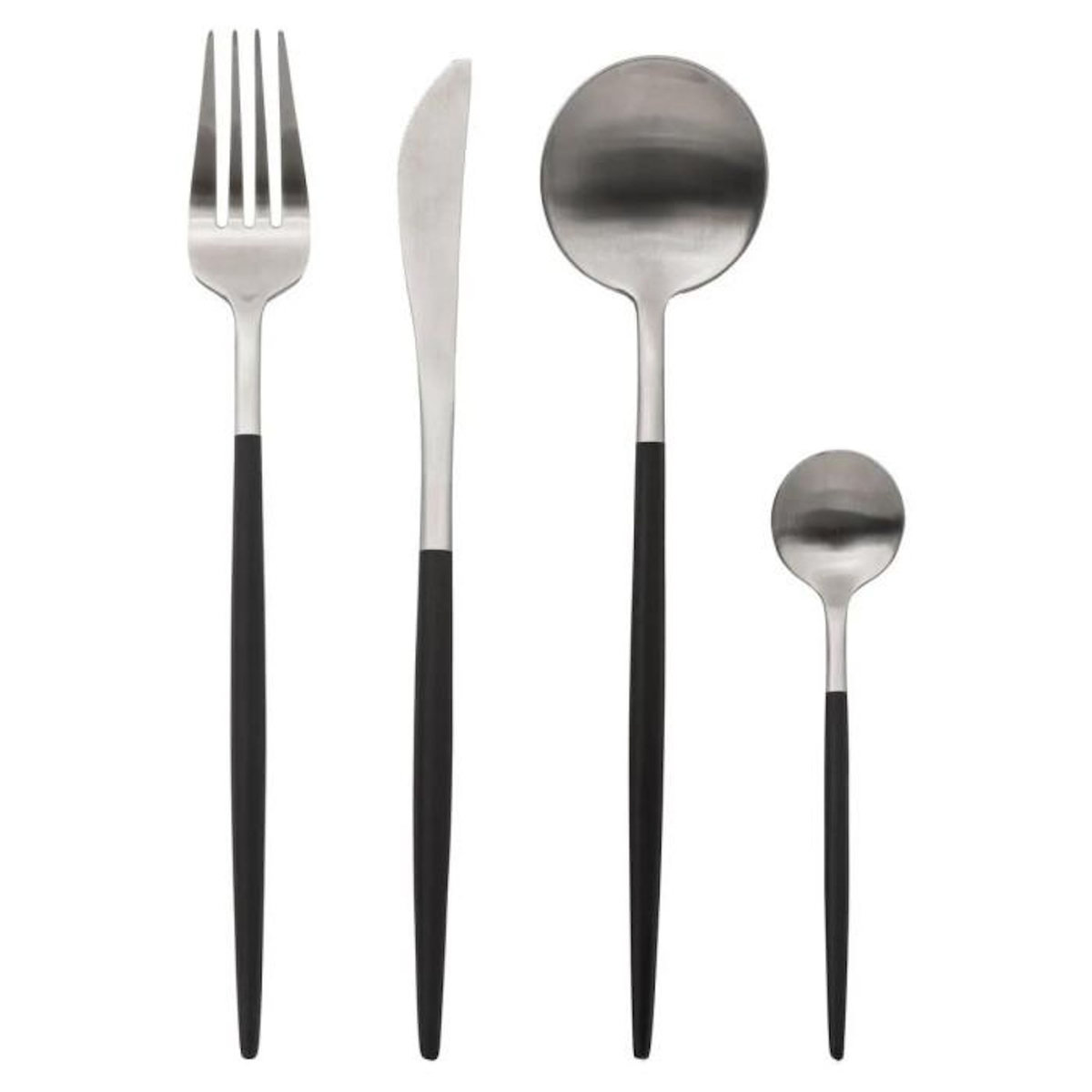 SECRET DE GOURMET Ménagère 24 Pièces Inox  Ida  27cm Noir