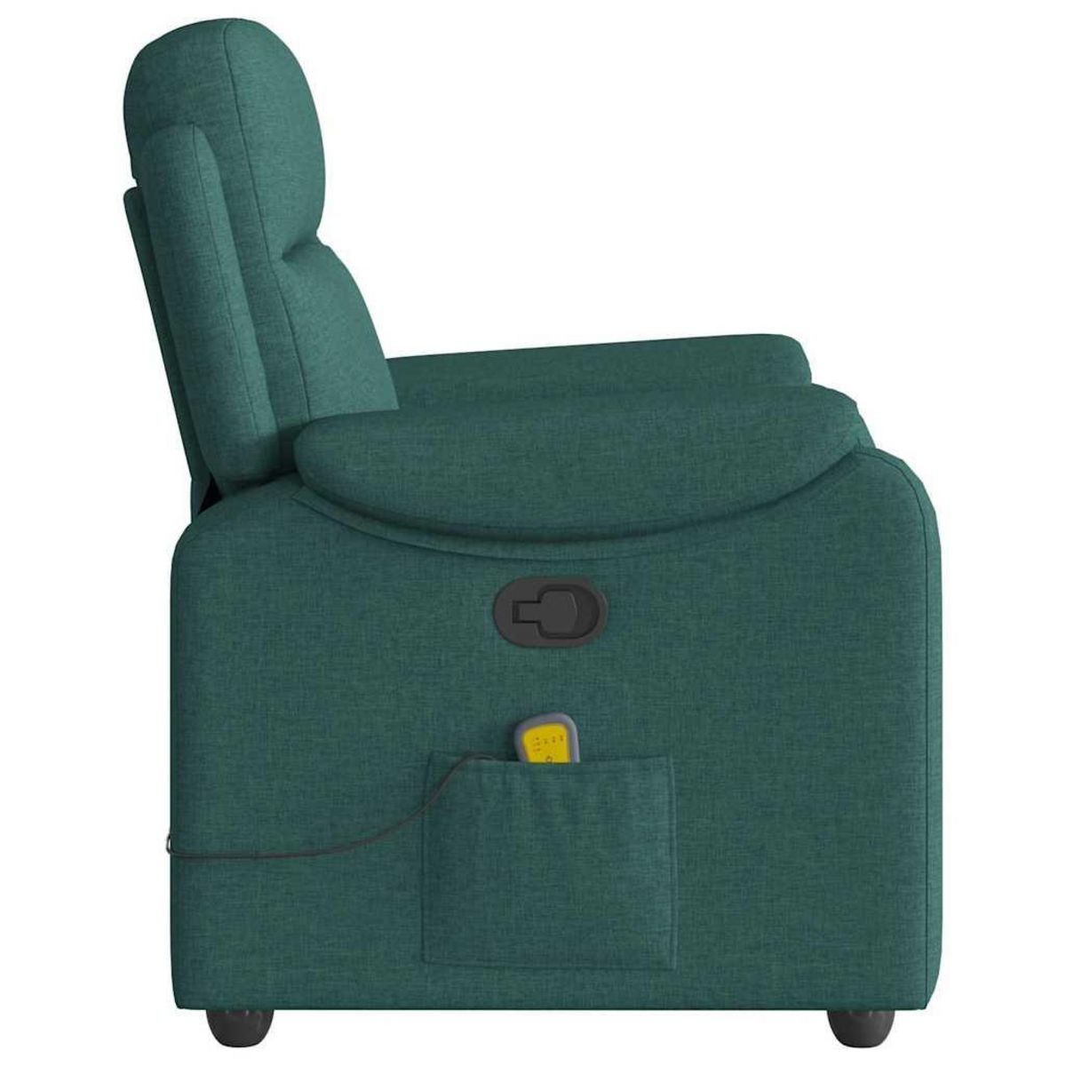 VIDAXL Fauteuil de massage inclinable Vert fonce Tissu