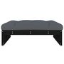 Voir la diapositive 3 : VIDAXL Repose-pied de jardin 120x80 cm noir bois de pin massif