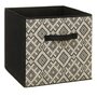 Voir la diapositive 2 : TOILINUX Lot de 2 Boites de rangement pliable Ethnique - 31 x 31 - Noir et blanc