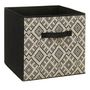 Voir la diapositive 2 : TOILINUX Lot de 2 Boites de rangement pliable Ethnique - 31 x 31 - Noir et blanc