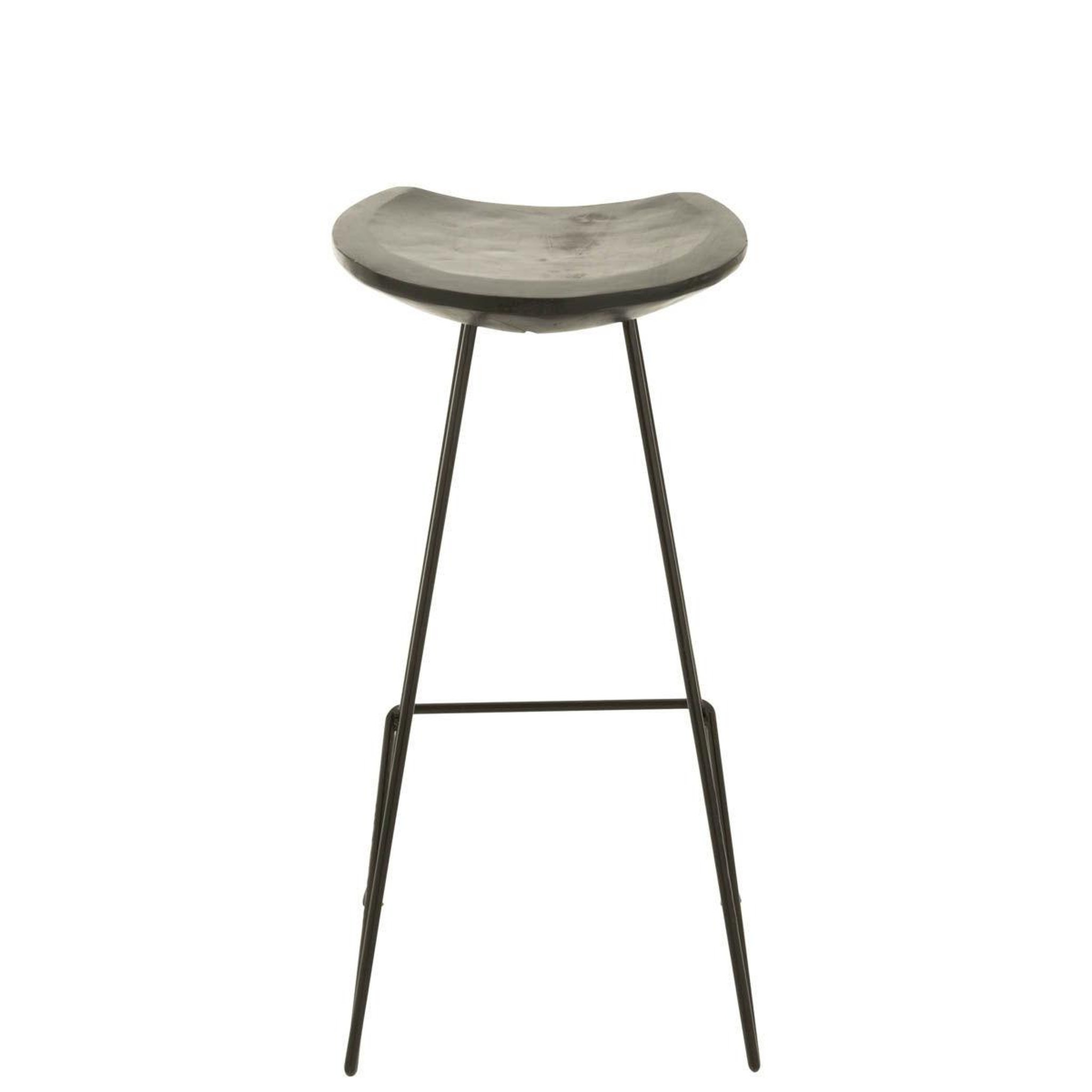 Voir la diapositive 2 : J-LINE Tabouret de bar en bois  winfred  70cm noir