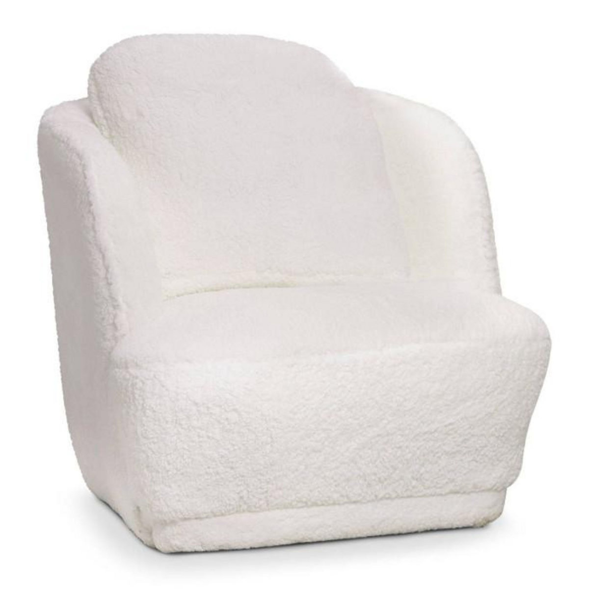 Paris Prix Fauteuil Tissu  Peau de Mouton  77cm Crème