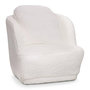 Voir la diapositive 1 : Paris Prix Fauteuil Tissu  Peau de Mouton  77cm Crème