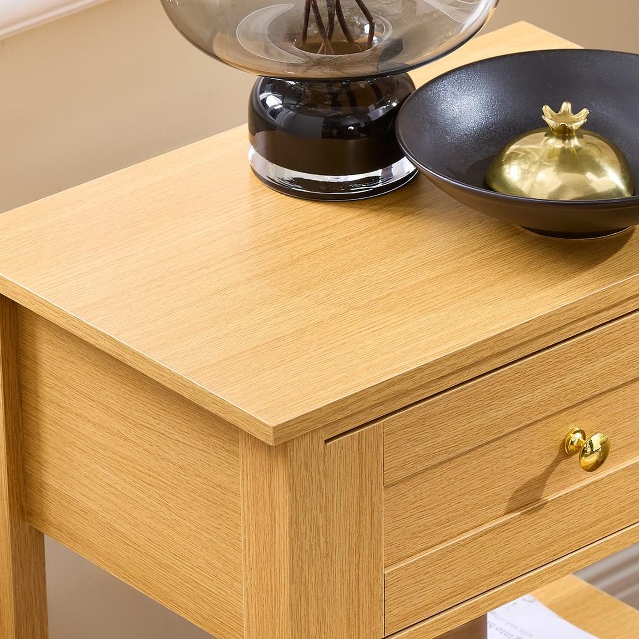 Voir la diapositive 4 : SOBUY SoBuy - Table De Chevet à un tiroir - Moderne - FBT46