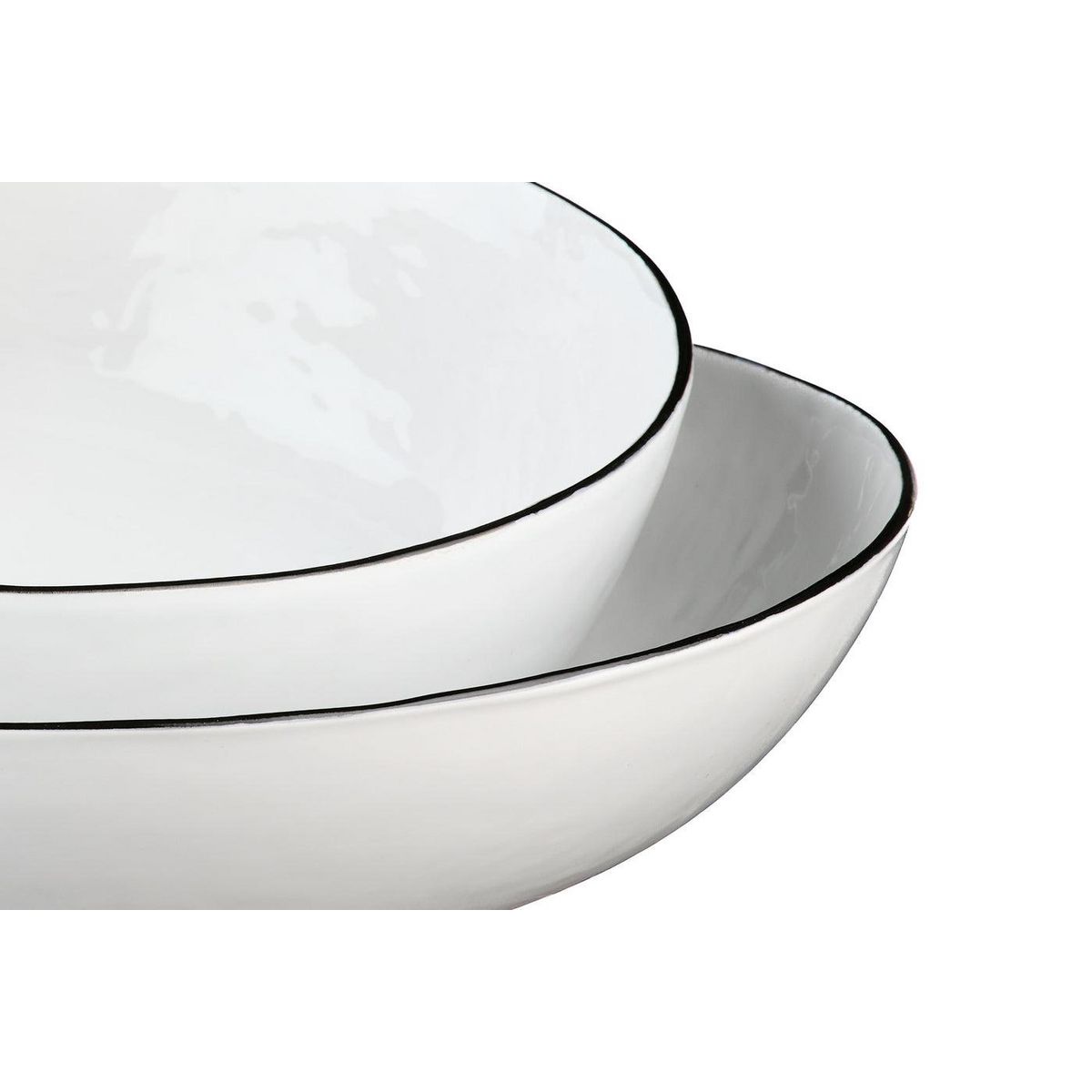 BJORN Corbeille à fruit PURE Ø29cm et Ø33,5cm - 2 pièces - Blanc Neige