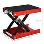 Voir la diapositive 3 : HOMCOM Lève moto béquille d'atelier stand moto tout-terrain moto cross supermotard hauteur réglable acier rouge et noir