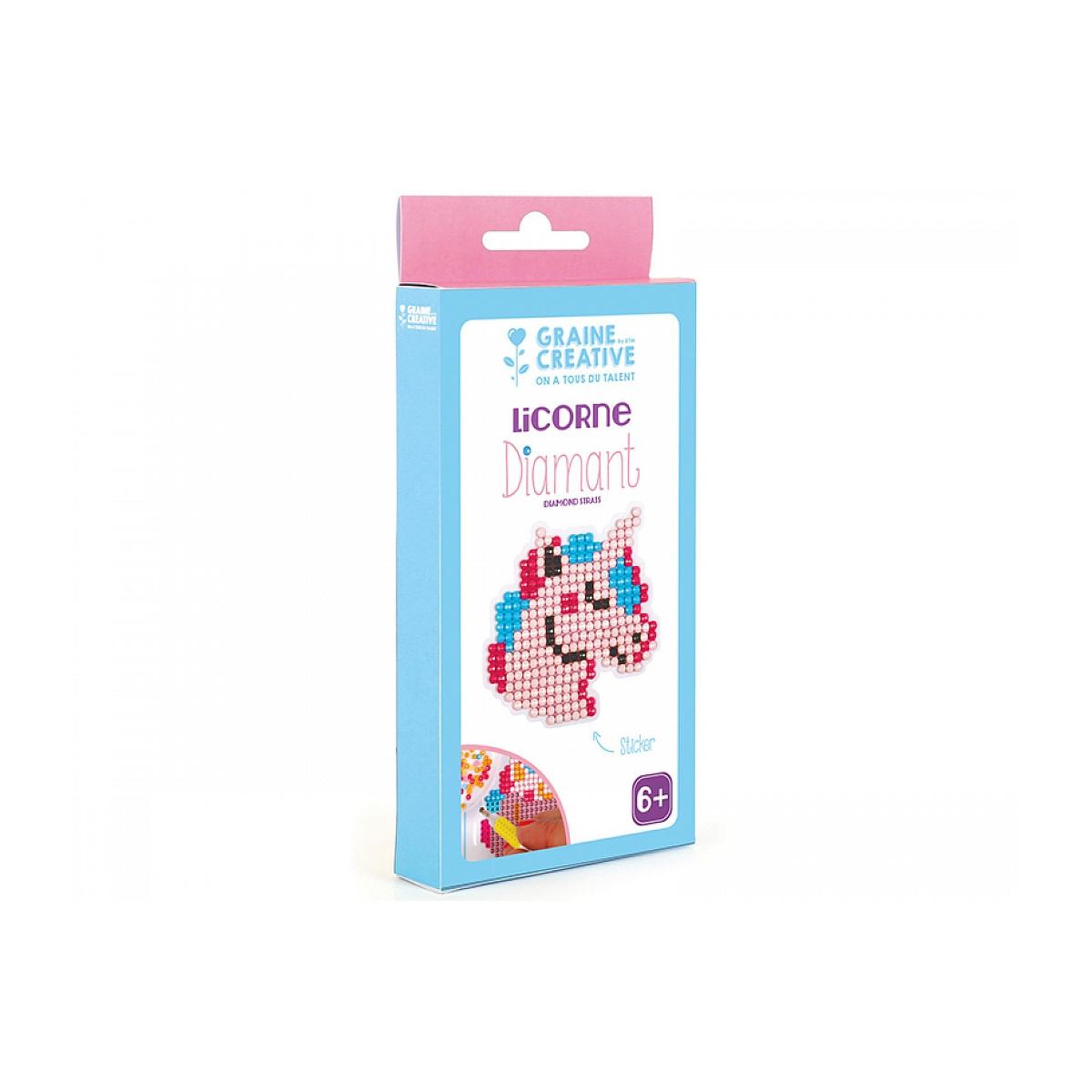 Voir la diapositive 2 : Graine créative kit diamant mosaique licorne
