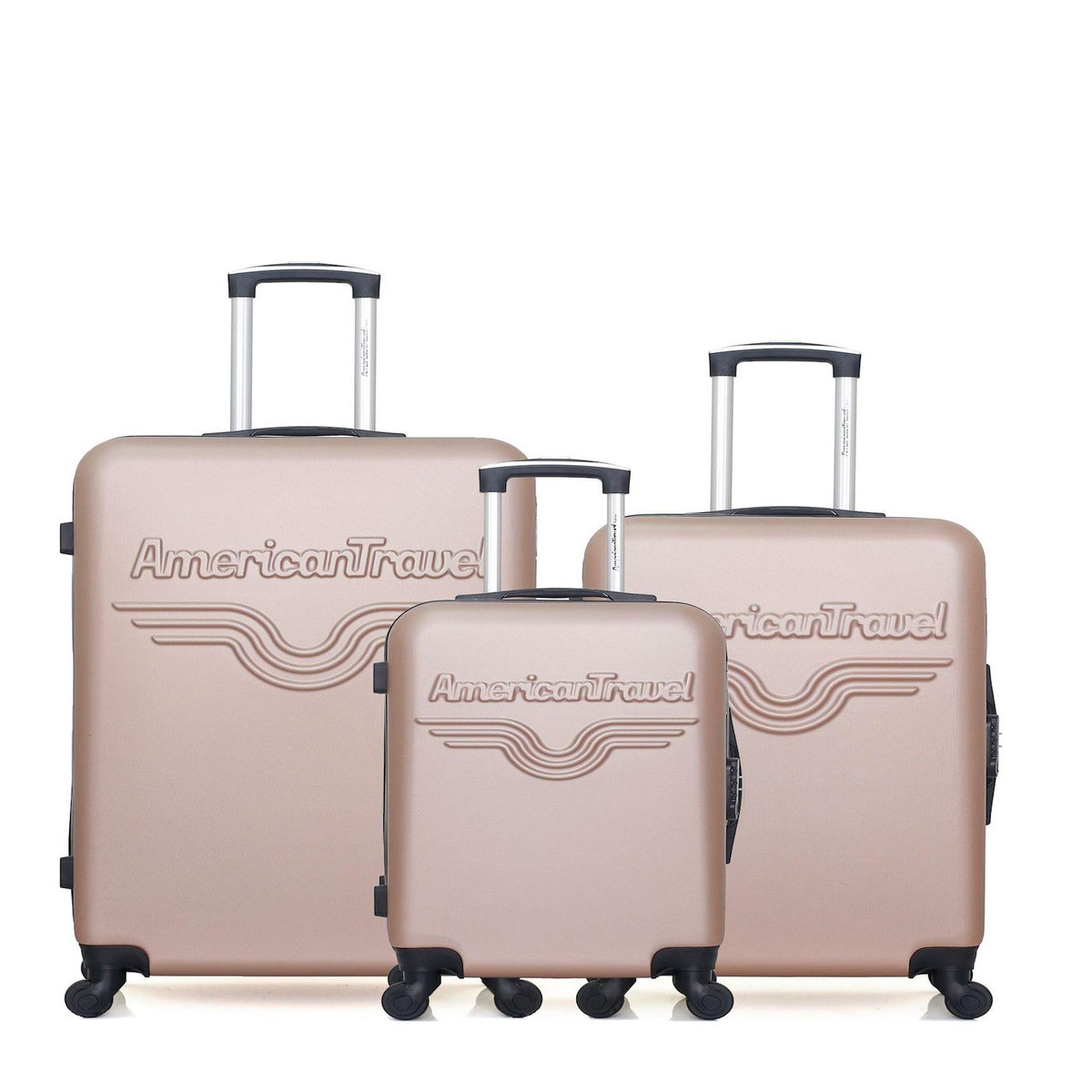 AMERICAN TRAVEL AMERICAN TRAVEL - LOT DE 3 - Valises grand format, weekend et cabine CHELSEA