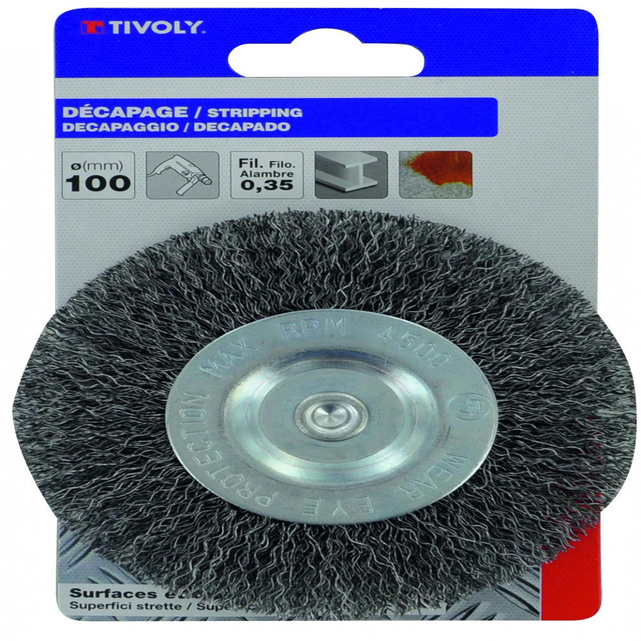 TIVOLY Brosse circulaire perceuse pour métal TIVOLY, Diam.100 mm