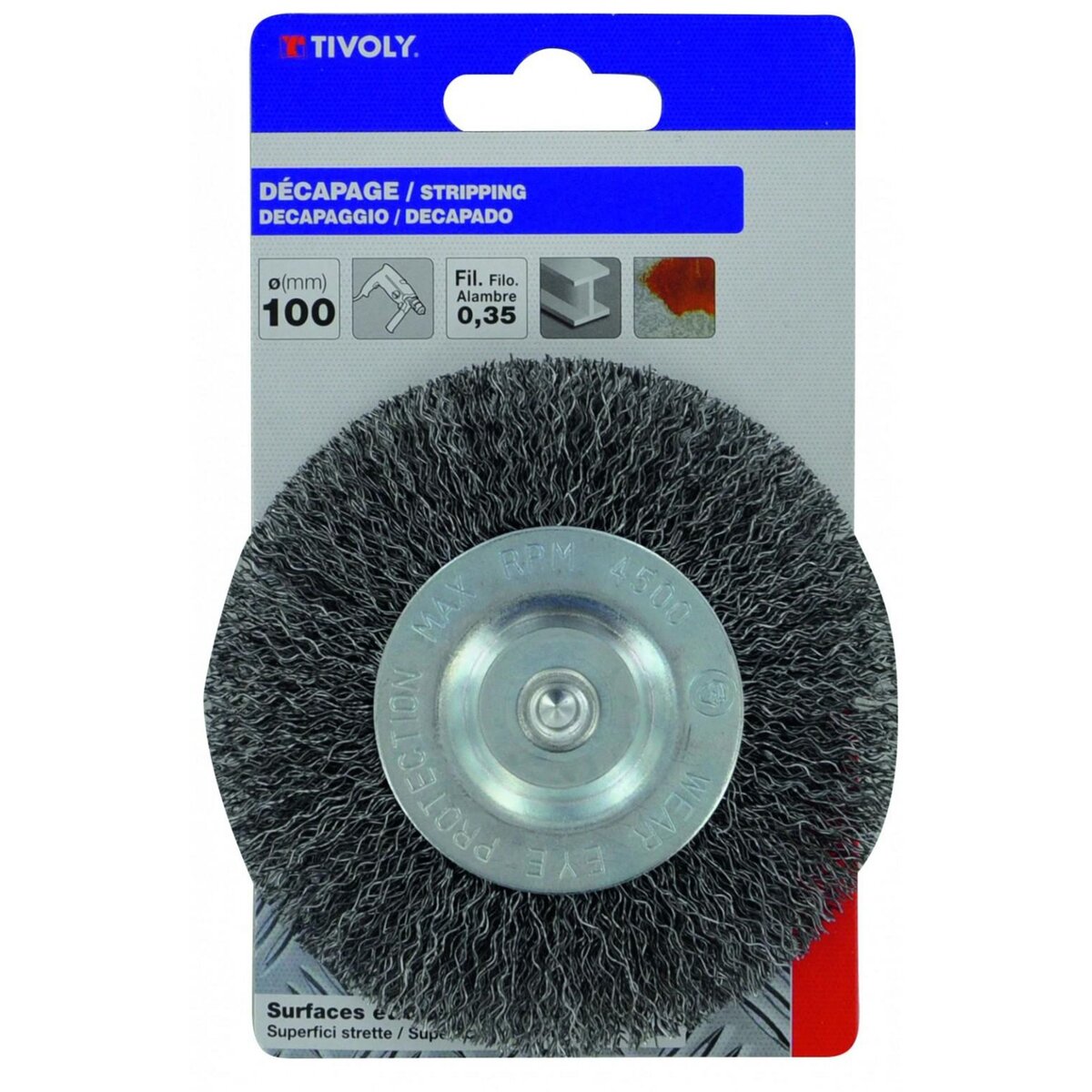TIVOLY Brosse circulaire perceuse pour métal TIVOLY, Diam.100 mm