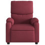 Voir la diapositive 4 : VIDAXL Fauteuil de massage inclinable Rouge bordeaux Tissu