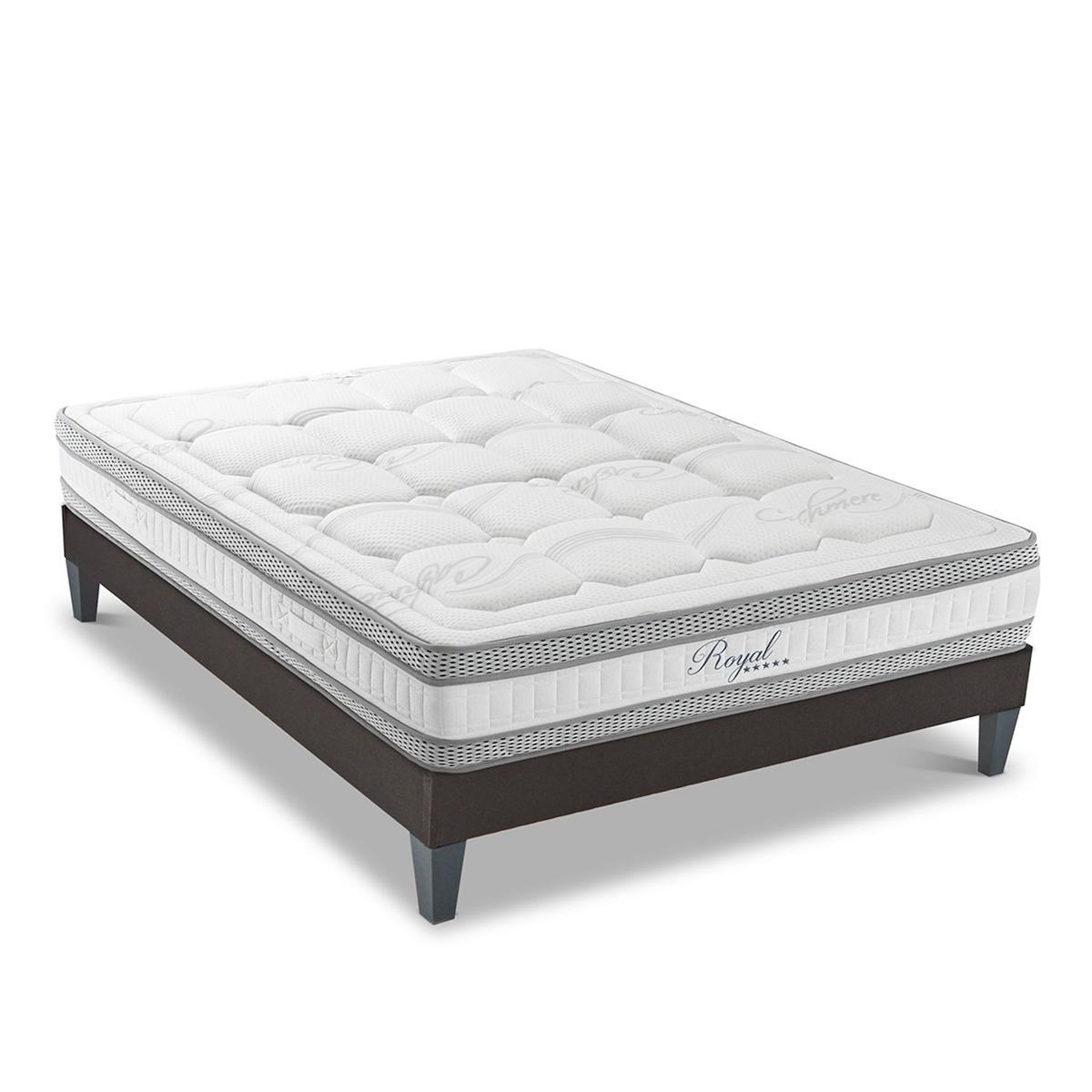HYPSOM HYPSOM | Ensemble ROYAL 5* | Matelas Mémoire de forme + Sommier Bois