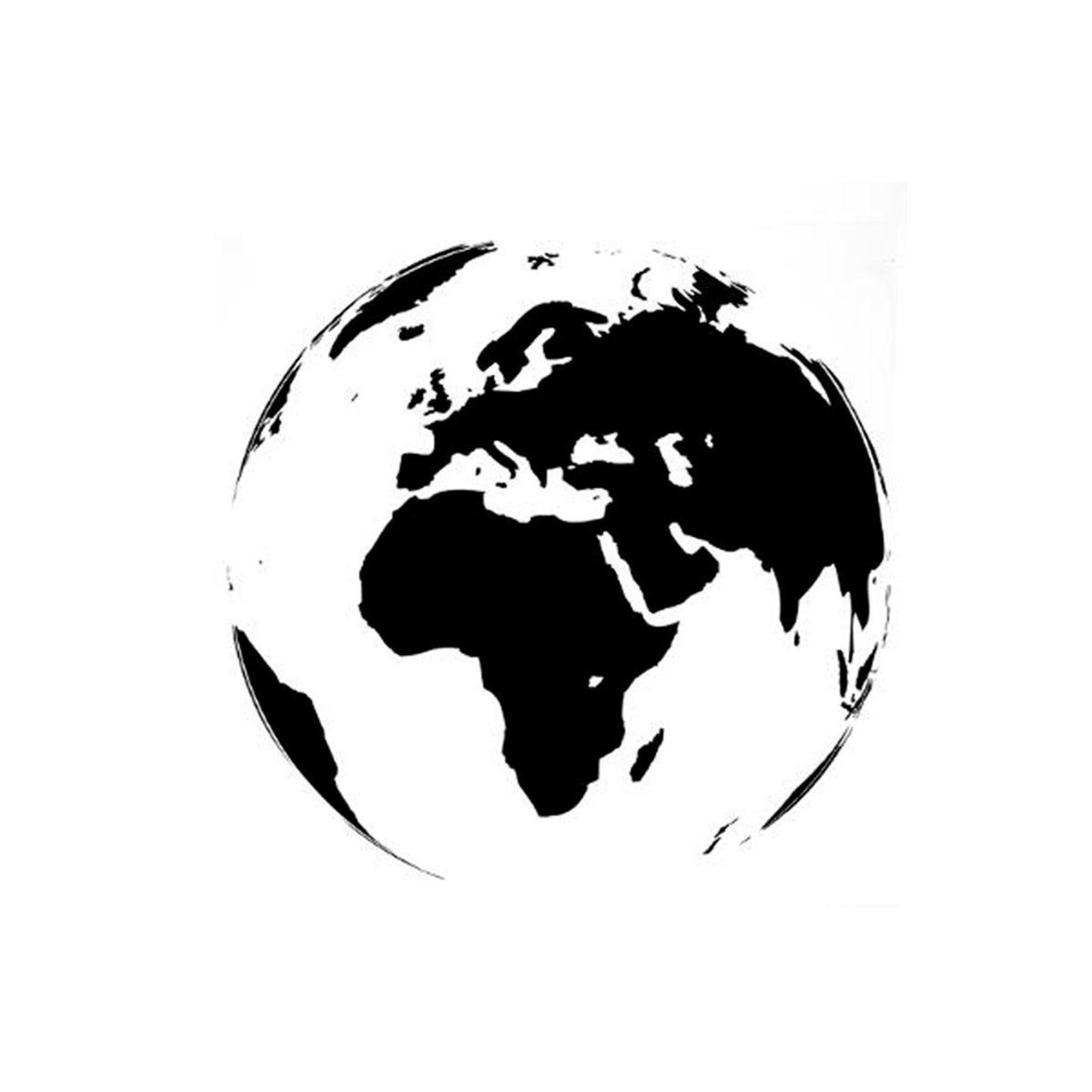 ATMOSPHERA Sticker plat déco  carte  60cm noir & blanc