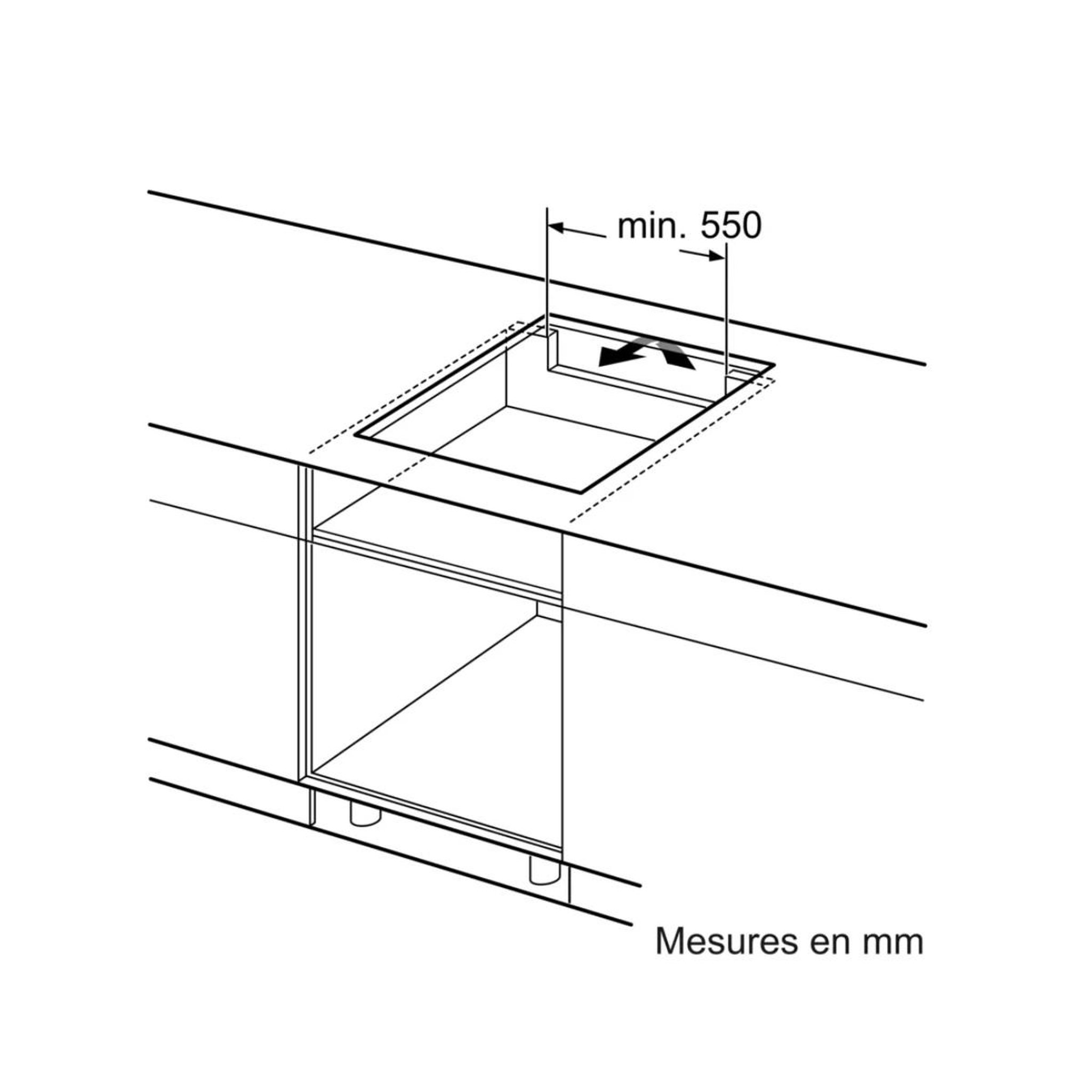 Voir la diapositive 4 : BOSCH Table de cuisson induction 60cm 4 feux 6900w noir - pvs611bb6h