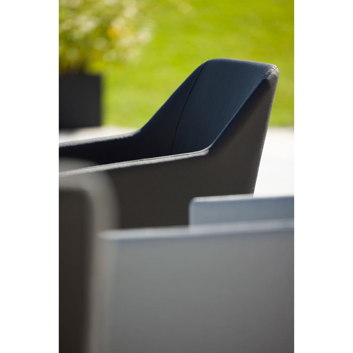 JARDILINE Lot de 2 fauteuils de jardin - Résine tressée/Aluminium - Anthracite - FORMENTERA