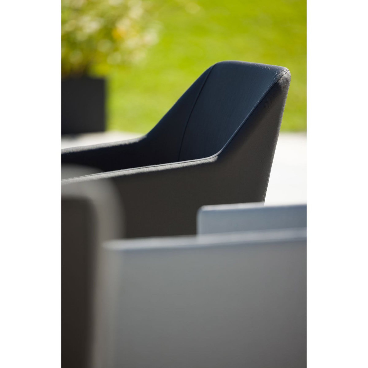 JARDILINE Lot de 2 fauteuils de jardin - Résine tressée/Aluminium - Anthracite - FORMENTERA