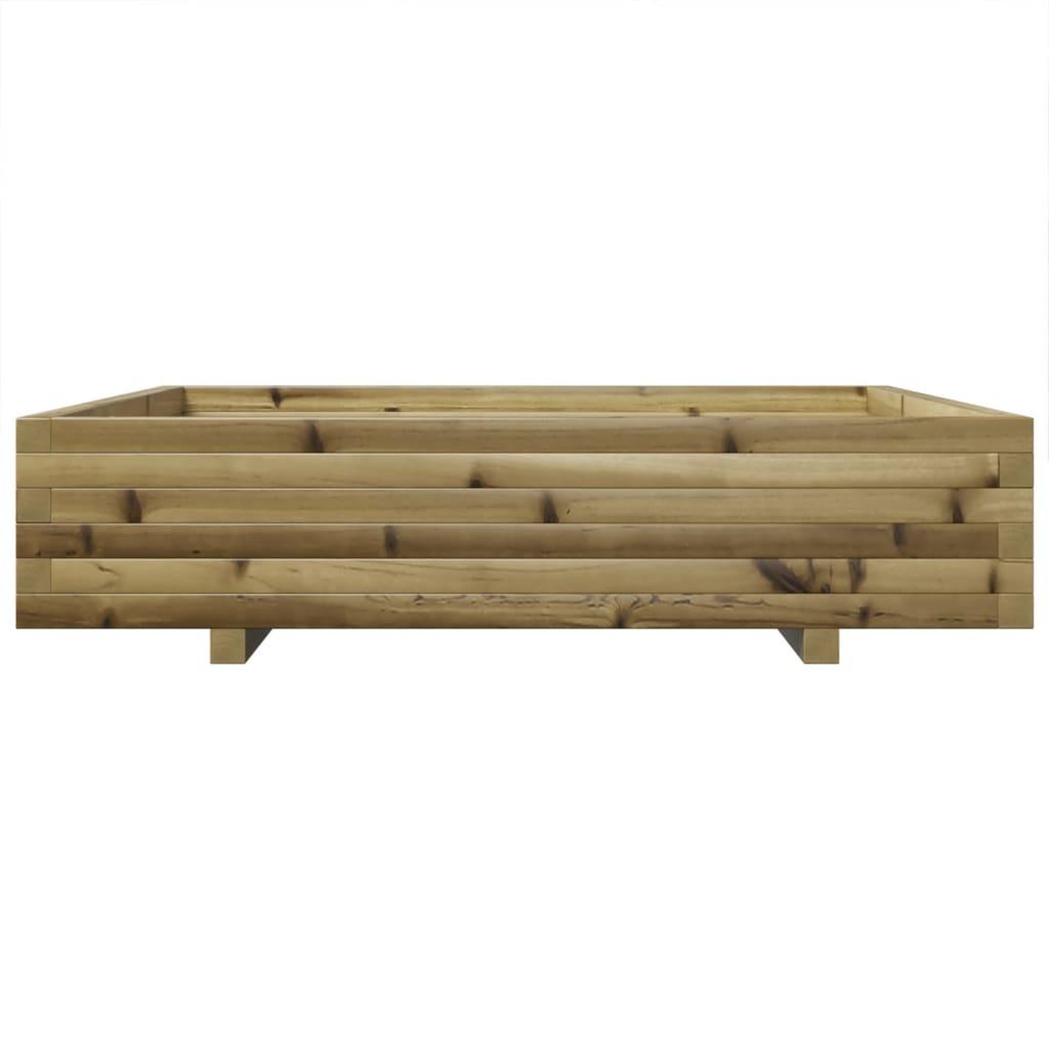 Voir la diapositive 5 : VIDAXL Jardiniere 110x110x26,5 cm bois de pin impregne