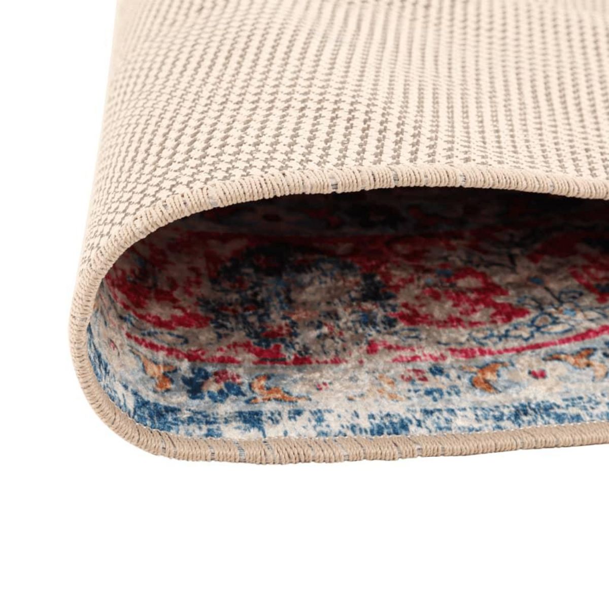 VIDAXL Tapis lavable multicolore Ø 120 cm antiderapant