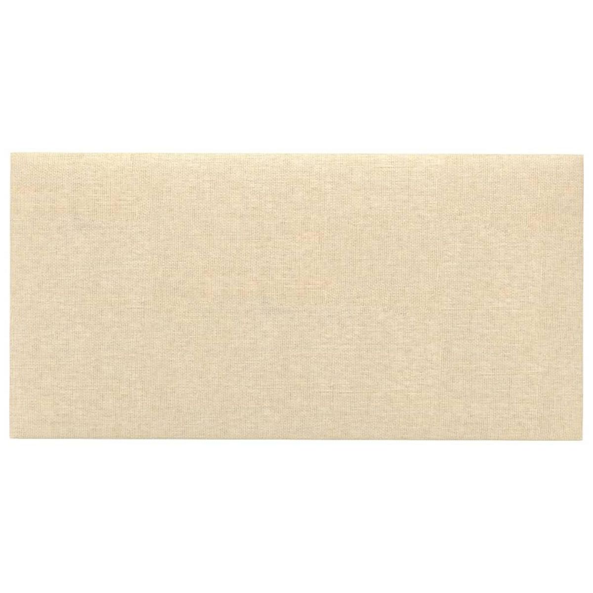 VIDAXL Panneaux muraux 12 pcs Creme 30x15 cm Tissu 0,54 m²