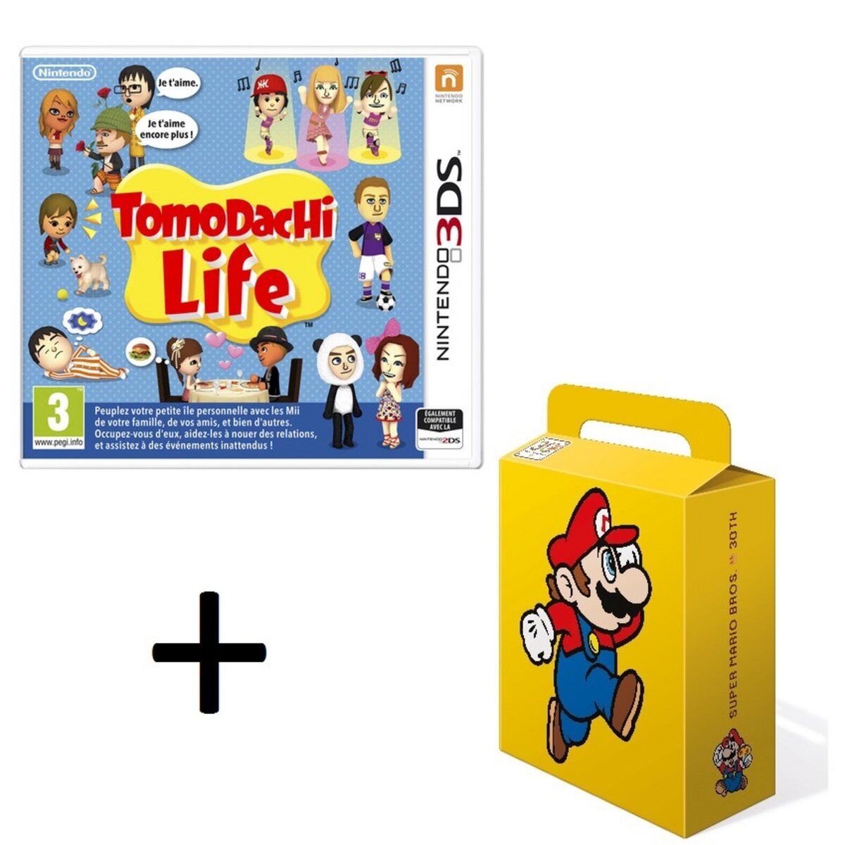 Tomodachi Life 3DS + Boite cadeau "Mario" pour jeu 3DS