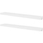 Voir la diapositive 2 : VIDAXL 2 Etageres murales MDF Blanc Rangement de livres/DVD