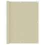 Voir la diapositive 1 : VIDAXL Ecran de balcon Creme 120x500 cm Tissu Oxford